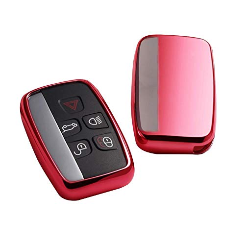 eginvic Funda de Silicona para la Llave del automóvil Aplicable a los llaveros de Land Rover Range Rover Sport Sport Aurora Discovery 4 Discovery of Gods Cáscara del Coche Nuevo Soft Shell