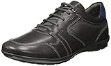  Geox Uomo Symbol a, Zapatos con Cordones Oxford para Hombre, Gris (Anthracite/Grey C9380), 43 EU