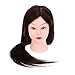 Anself Professional 27" Dummy Head Hairdressing Training Head Model Clamp Dark Brown Hair