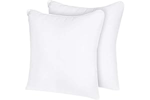 British Home Bedding Set of 2 Square Hollow Fibre Cushion Inserts, 40cm x40cm Inners Fillers Stuffer Multi Pack (Pack of 2-16"x16")