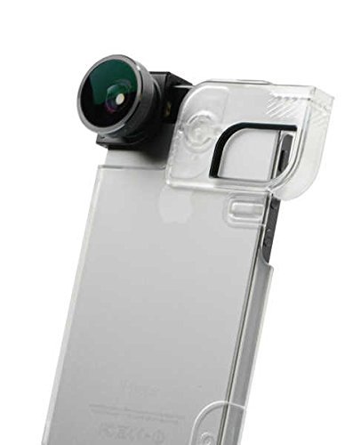 Olloclip vIPH5-FW2M-GYB-C Combo Objectif 4-en-1 Gris/Noir + Coque Transparent pour iPhone 5/5S