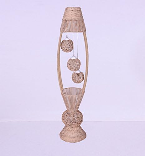 GRJH® Rattan floor lamp, Modern simplicity Nordic living room bedroom study Warmth Japanese-style E27 * 4 Can be dimmed,Elegant and simple