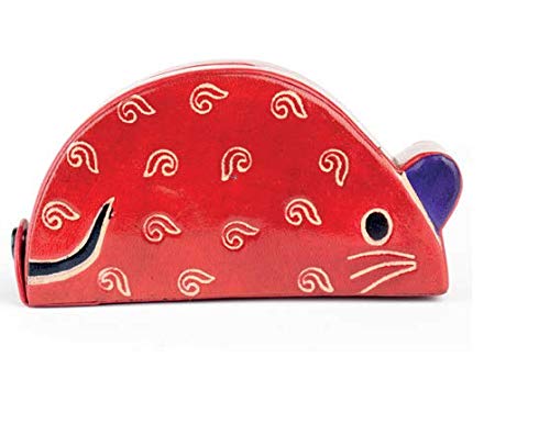Preisvergleich Produktbild Rote Maus Shanti Leder Spardose