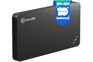 GlocalMe U3 Router WiFi portatil 4G LTE, Punto de Acceso WiFi con 1GB de Datos Globales, Viaja en más de 200 Países, No SIM, 10 Dispositivos Conectados, Dispositivo Router Portátil 12 Horas de Uso