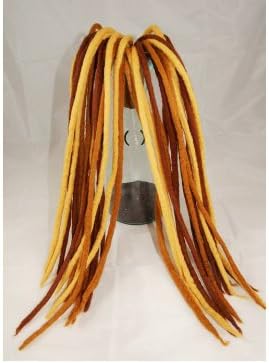 Brown hues merino wool dreads