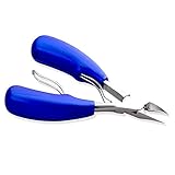 Deanyi Professional Nail Clippers Stainless Steel nail nippers w/Soft Rubber Grip for Thick and Ingrown Nails, Stainless Steel,Non-slip Handle Blue,1Pc Very practical of Tools and accessories
