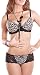 Produktbild Set BH Push Up + Hotpants Panty Dessous Sexy Leo schwarz 70 80 85 A B C D 9298, Grösse Accessoire:85C;Farbe:schwarz-leo