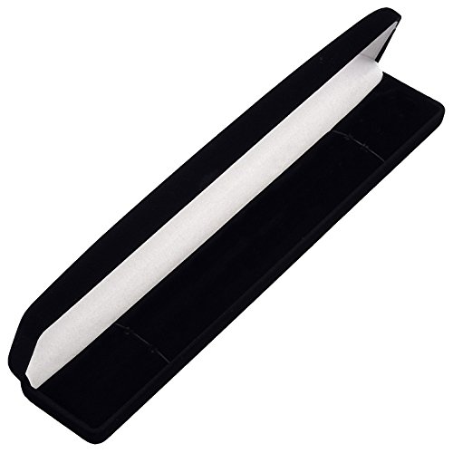 EYS JEWELRY® Schmuck-Etui für Armband 210 x 45 x 25 mm Samt schwarz Armband-Box Schachtel Schatulle Geschenk-Verpackung Hals-Kette