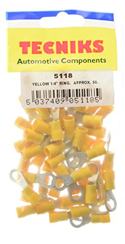 Preisvergleich Produktbild 5118 Teckniks Ringkabelschuhen, 6 mm, 50 Stück, gelb