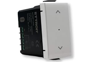 IXTRIMA Pulsante saliscendi tapparella connesso Smart Wifi Tuya frutto modulo compatibile con supporti Bticino Matix bianco