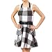 Produktbild Rockabilly Kleid Kochschürze in schwarz-weiß - 1950er Kleid Küchenschürze