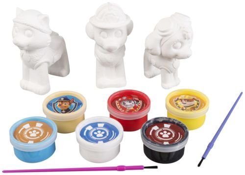 PAW PATROL 3 PACK PAINT YOUR OWN FIGURES ART CRAFT KIDS FUN GIFT MODEL SET NEW