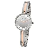 Regent Damen-Armbanduhr Elegant Analog Titan-Armband silber rosegold Quarz-Uhr Ziffernblatt silber URF1101