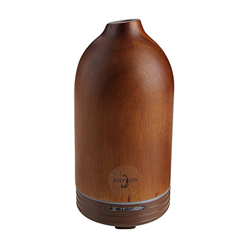 Joly Joy Aroma Diffuser für ätherische Öle Aromatherapy Ultraschallvernebler 100ml mit Kaltnebel aus Holz (Braun Holz)
