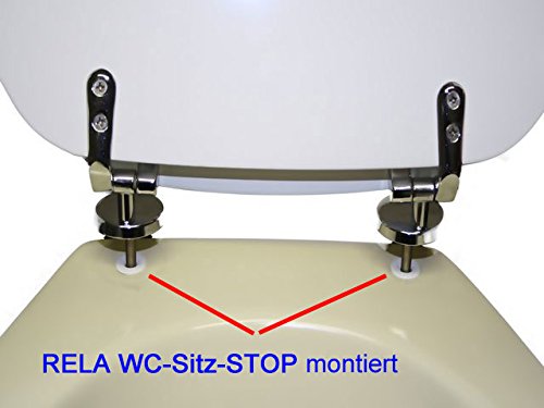 RELA WC-Sitz-Stop Einsätze zur stabilen Toilettensitz-, Klobrillen-Befestigung (8 mm (Ø Gewinde)) - 4