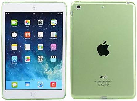 Clear Transparent Crystal Soft Silicone Rubber Back Gel TPU Case Skin Cover for IPad Mini 1 2 3 7.9 Inch (Green)