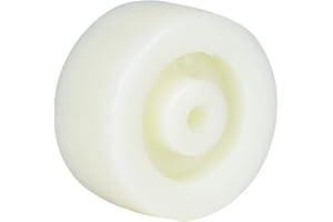 SHARAINN Rueda giratoria de nylon, Rueda de polea redonda de 2 pulgadas para coche plano pequeño, Rueda de soporte del producto Rueda simple Rueda giratoria de nylon Paquete de 10