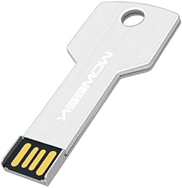 Moweek M05 Mini Key Chain USB 2.0 Flash Drives 16GB Pen drives Waterproof Metal thumb Drive (white)