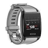 jazipo fitness armband mit pulsmesser blutdruck test 【Hervorragendes ergonomisches Design】 Großer Farbbildschirm: Die allen Schönheiten sind im Blick. Mit einem 33 mm IPS HD Vollfarbbildschirm, hohem Kontrast & breite Bandbreite bringt es ein angenehmes Erlebnis von hochauflösendem Image. Material ist Hautfreundlich, geschneidig und bequem.