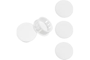 Qrity 20 Pezzi Tappi Copriforo 12mm in Plastica, Tappi per Fori di Perforazione, Bianco, Coperture Decorative per Cassetto, Armadio, Mobili