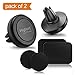 Price comparison product image volport Magnetic Phone Holder, 2 Pack Magnet Air Vent Car Mobile Phone Mount with 4 Pack Strong Universal Magic Metal Plates Disc for iPhone XR XS Max X 8 7 6s Plus se Moto G6 Samsung S10+ S10 S9 S8 S7 Note 9 Note 8 J5 Huawei P20 MI Xperia LG Nokia Blackview