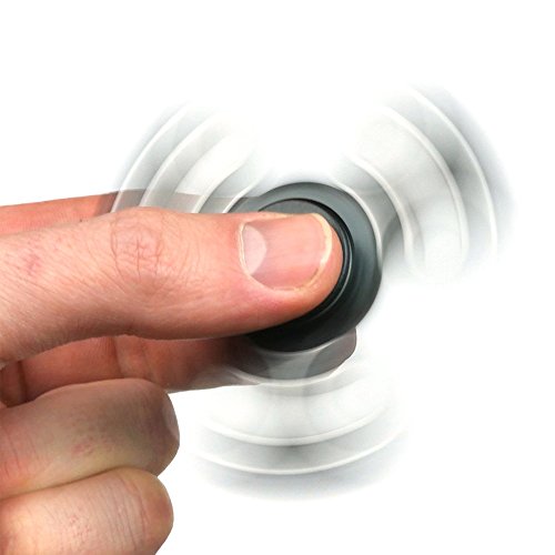 Hand Spinner Fidget Spinner Spielzeug Stress Reducer Tri-Spinner Fidget Premium Hybrid Keramik Lager EDC Focus Spielzeug für Töten Zeit entlasten Stress (2Pack(Weiß+Schwarz))HS053BW - 8