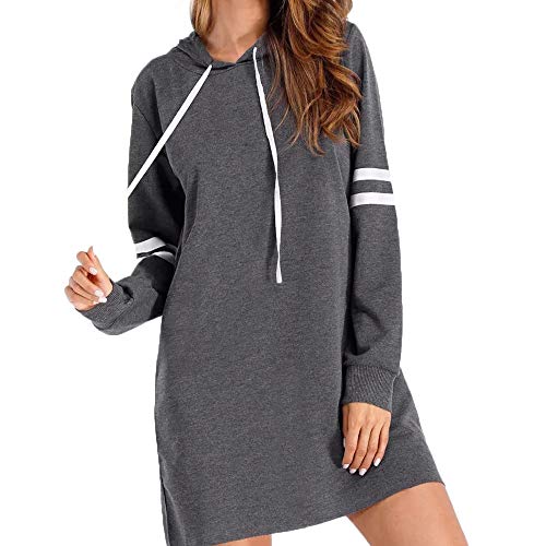 Roiper Femme Mode New Manches Longues Sweat à Capuche Long Pull Pull Pullover Robe