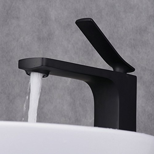 Beelee Wasserhahn Hohe Schwarz Bad Armatur Waschbecken Waschbeckenarmatur Einhebelmischer Badarmatur Mischbatterie Armaturen für Bad - 6