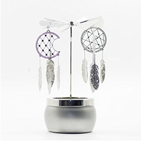 LUYIASIN- Candle Revolving Candlestick Marquee Romantic Candlelight Candlestick(Diameter 6.8CM) Candlestick