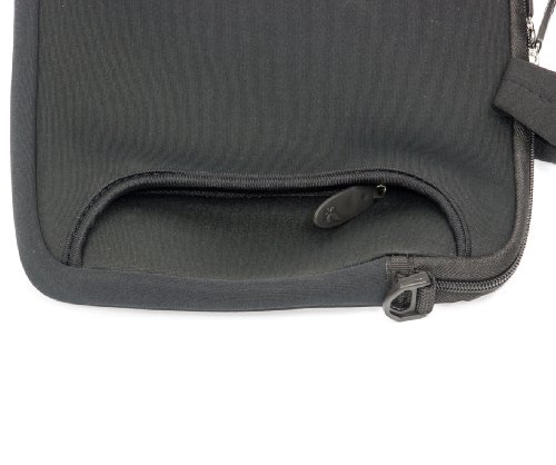 LUXBURG® 17,3 Zoll Schultertasche Notebooktasche Laptoptasche Tasche mit Tragegurt aus Neopren für Laptop / Notebook Computer – Großes Rosa Schmetterling - 3