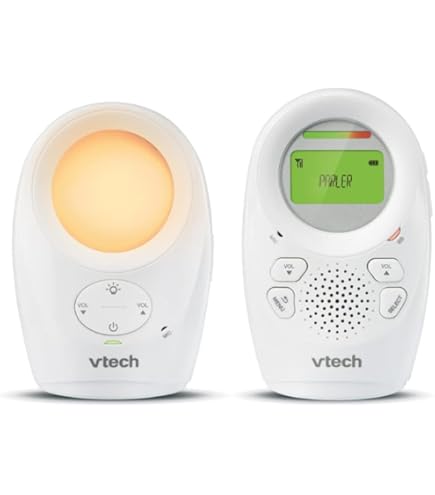 Alecto DBX120 babyfoon audio - DECT babyfoon - veilige en storingsvrije verbinding - intercomfunctie - 5 slaapliedjes - VOX-functie - stralingsarm - wit/blauw