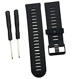 Baoblaze Schwarz Gummi Uhrenarmband Ersatz Armband Strap Herren Armbanduhr Zubehör mit Werkzeuge für Garmin Fenix 3 / Fenix 3 HR
