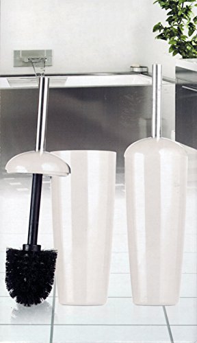WC GARNITUR WEISS 37cm Toilettenbürste Klobürste Toilettengarnitur Bürste