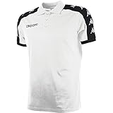 polos deportivos unisex cuello chino resistencia Kappa Tinasio Polo, Unisex, Blanco, L