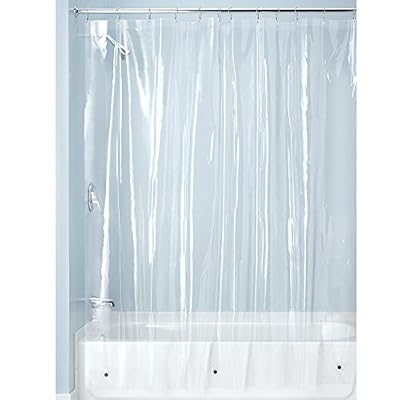 iDesign InterDesign 12293EU Rideau de Douche Traité Anti-Moisissure PEVA 3 Transparent 180 x 200 cm