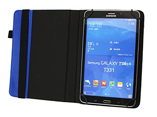 Emartbuy® ALLDAYMALL A88X 7 Zoll Quad Core Tablet PC Universal ( 7 – 8 Zoll ) Dark Blau Prämie PU Leder 360 Grad rotierende Stand Folio Geldbörse Tasche Hülle + Blau Eingabestift - 4