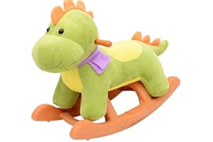 Homcom Jouet à Bascule Cheval à Bascule modèle Dinosaure 61L x 31l x 44H cm Vert