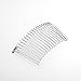 OULII Veil Combs 3pcs 7.8cm 20 Teeth Fancy DIY Metal Wire Hair Clip Combs (Silver)