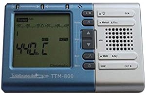 TUYAMA Totalbrass® TTM-800 – Metronomo/Accordatore cromatico per strumenti a fiato - sia legni che ottoni. Sassofono, clarinetto, flauto, tromba, flicorno, baritono, eufonio, bombardino, tuba.