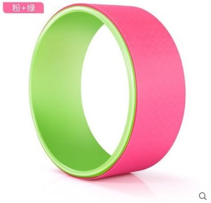 UESO 2017 Yoga Wheel Pilates Professional ABS Yoga Circles Gym Workout Back Training Tool For Waist Shape Bodybuilding For Fitness (pink & green)