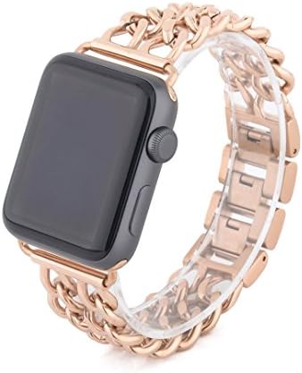 Seraph Gear Replacement Band for Apple Watch 42mm Series 1, Series 2 Stainless Steel iWatch Wrist Band, Rose Gold (Length Free)