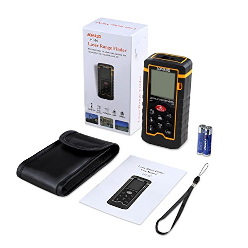 Professional Portabler Laser-Entfernungsmesser, Aomaso Digital-Maßband-60m Laserabstand (Messbereich 0,05 ~ 60m / ± 2,0mm mit LCD-Hintergrundbeleuchtung, Staub- und Spritzwassergeschützt IP54) inkl. Volumen / Fläche / Pythagoras / Kontinuierliche Messungen - 6