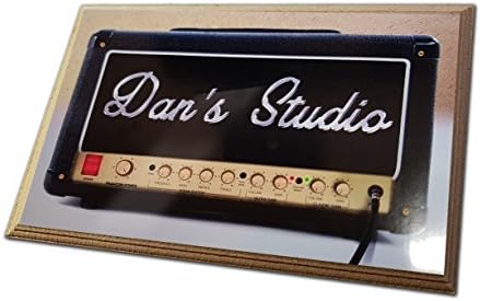 Coolrideplates® Personalised Door Plaque Sign featuring Guitar Amp theme