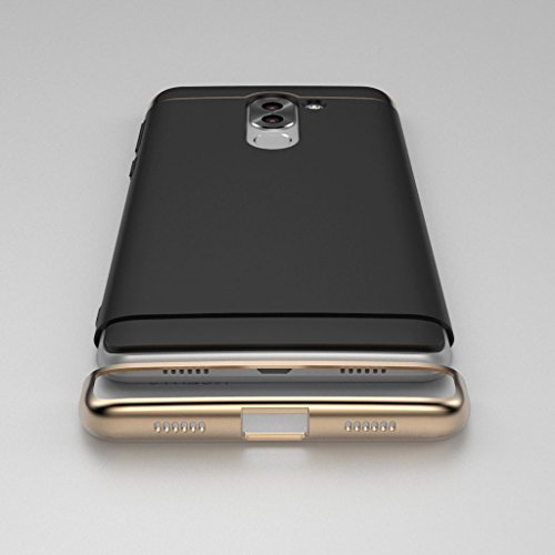 funda Honor 6x cover   Leathlux Ultra Delgado Anti-Ara  azos Protecci  n Duro Carcasa Enchapado protectora de parachoques trasero 3 En 1 case para Huawei Honor 6x  2016  5 5   Oro Rosa 