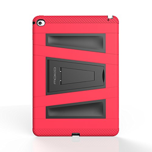 MoKo Funda para iPad Air 2 - Plegable Silicona Durable Protector con Funci  n de Soporte Trasera Dura Cover Case Para Apple iPad Air 2 9 7 Pulgadas Tableta  ROJO