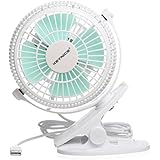 Keynice Mini USB Clip and Desk Personal Fan, Quiet Operation, Desk Fan, Desk Fans, mini fan, table fan,4 Inch 2 Speed Portable Cooling Fan USB Powered by NetBook, Computer MacBook, Power Bank, and PC, 360° up and down ,for Home Office - White