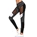 Produktbild Elecenty Yoga Hose Dünne Lange Leggings Damen,Frauen Reizvolle Yogahose Mesh Patchwork Perspektive Stretchhose Atmungsaktive Trainingshose Jogginghose Hohe Elastische Taille Hosen (S, Grau)