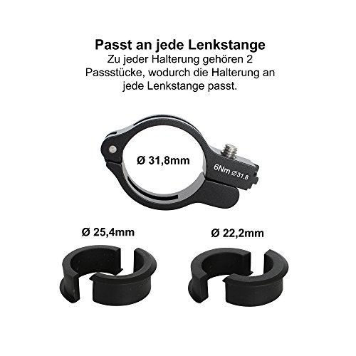 BOMBENFEST – Handyhalterung für Fahrrad & Motorrad | Passend für ALLE Smartphones | Passt an ALLE LENKER + 2 GRATIS Passtücke | Handyhalterung Fahrrad | Handyhalterung Motorrad - 5