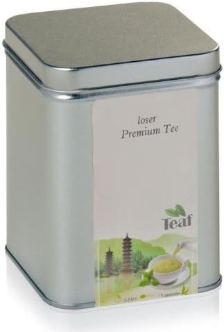PASSION FRUIT-MANGO - flavoured green tea - in a Silver Caddy - 90x90x112mm (200g)