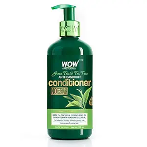 WOW Skin Science Green Tea & Tea Tree Anti-Dandruff Conditioner - NO Mineral Oil, Parabens, Silicones, Color & PEG - 300 ml